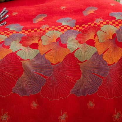 Ownkoti Bettwäsche aus reiner Baumwollgaze mit Ginkgoblatt-Motiv (4-teilig) - image 4