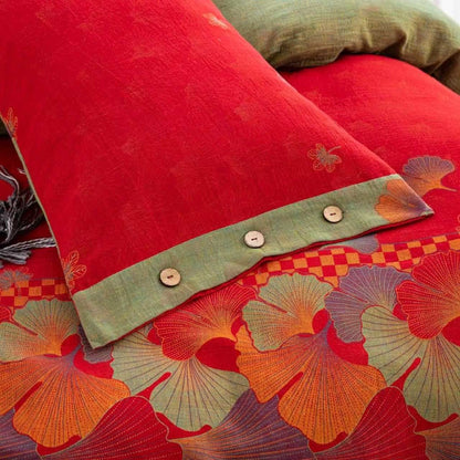 Ownkoti Bettwäsche aus reiner Baumwollgaze mit Ginkgoblatt-Motiv (4-teilig) - image 6