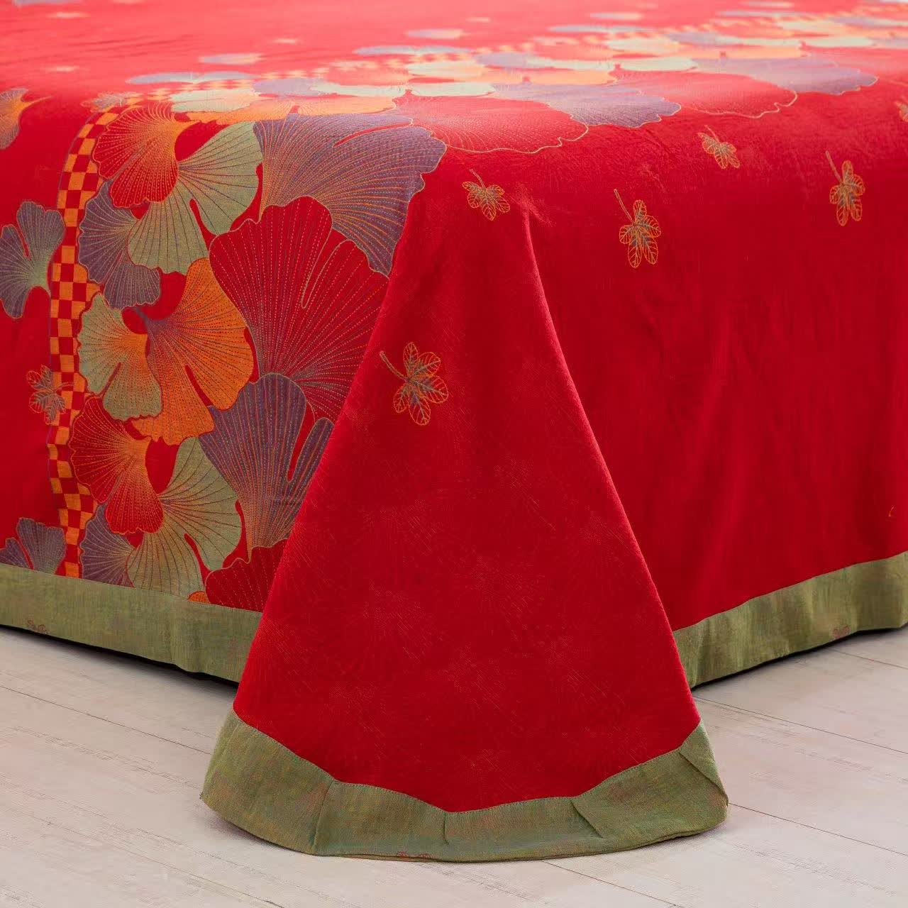 Ownkoti Bettwäsche aus reiner Baumwollgaze mit Ginkgoblatt-Motiv (4-teilig) - image 5