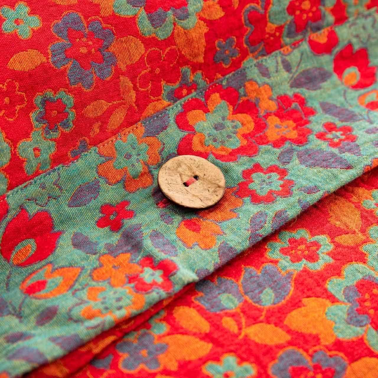 Ownkoti Bettwäsche mit Blumenmuster aus reiner Baumwollgaze (4-teilig) - image 7