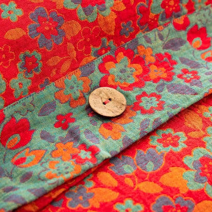 Ownkoti Bettwäsche mit Blumenmuster aus reiner Baumwollgaze (4-teilig) - image 7