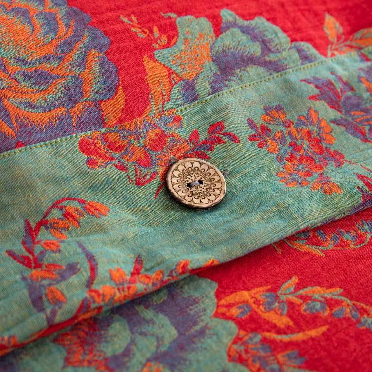 Ownkoti Pfingstrosen-Bettwäsche aus reiner Baumwollgaze (4-teilig) - image 6