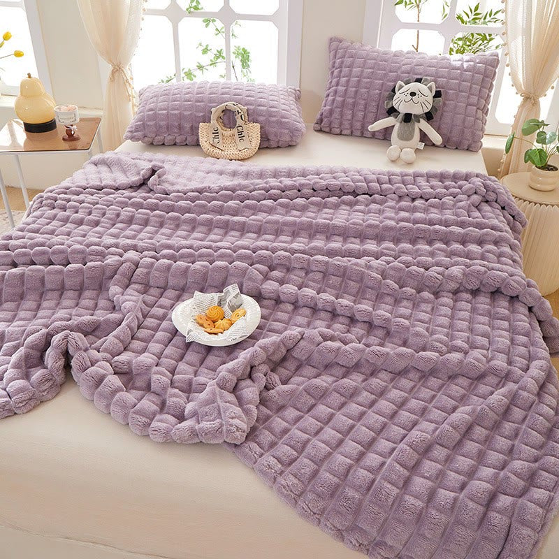 Karierte, dicke, warme Kuscheldecke - image 4