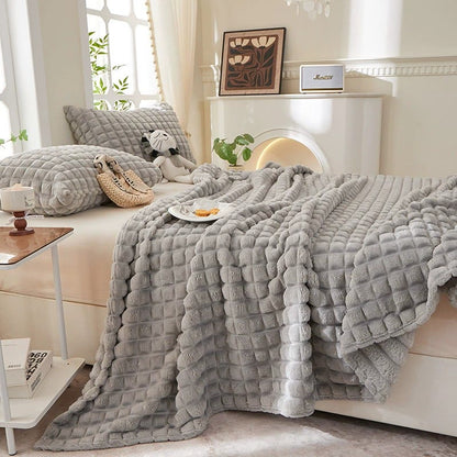 Karierte, dicke, warme Kuscheldecke - image 27