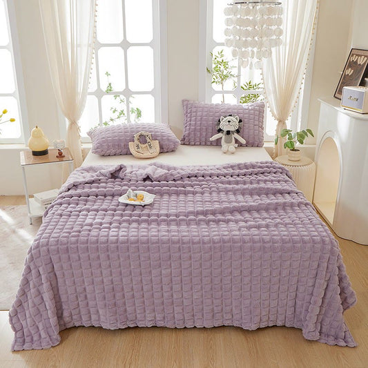 Karierte, dicke, warme Kuscheldecke - image 0