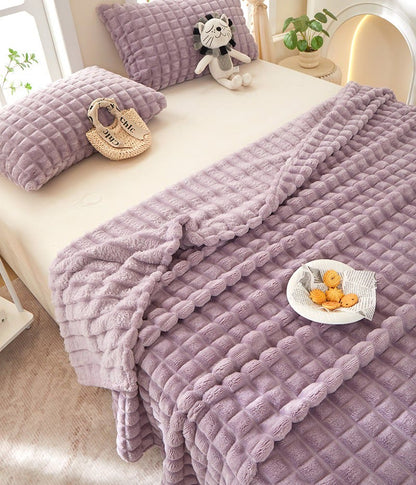 Karierte, dicke, warme Kuscheldecke - image 6