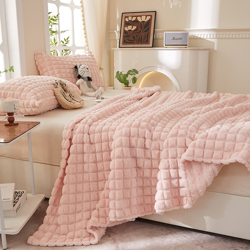 Karierte, dicke, warme Kuscheldecke - image 30