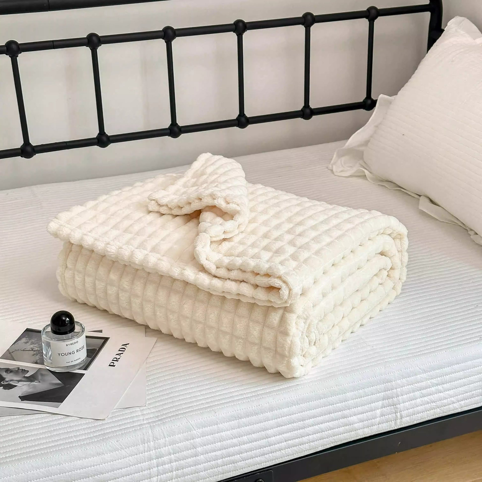 Karierte, dicke, warme Kuscheldecke - image 16