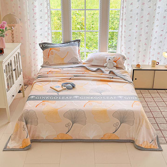 Kuschelige, warme Ginkgo-Blatt-Decke - Mehrfarbig - 230 cm x 280 cm - image 0