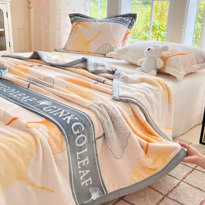 Kuschelige, warme Ginkgo-Blatt-Decke - image 1