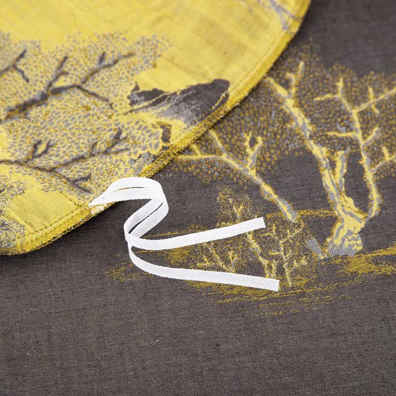 Bettwäscheset aus Baumwollgaze-Jacquard mit Landschaftsdruck (4-teilig) - image 8