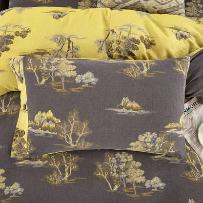 Bettwäscheset aus Baumwollgaze-Jacquard mit Landschaftsdruck (4-teilig) - image 5