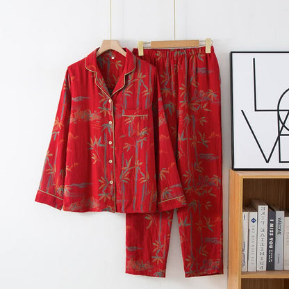 Ownkoti Partner-Loungewear aus Baumwollgaze und Bambus - Frauen: Rot - XL - image 2