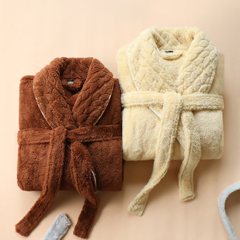 Luxuriöser, doppellagiger Fleece-Bademantel - image 7