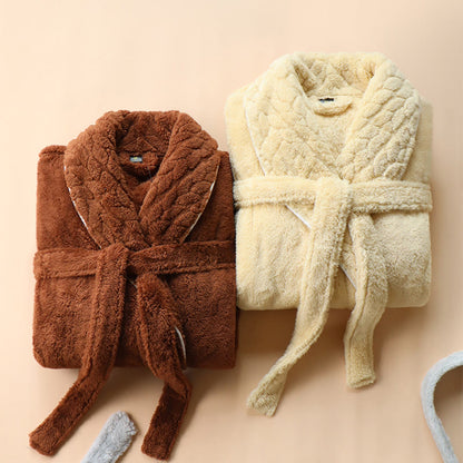 Luxuriöser, doppellagiger Fleece-Bademantel - image 7