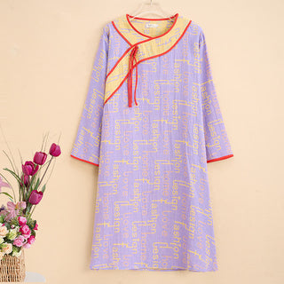 Ownkoti Plus Size Vintage Baumwoll-Nachthemd - 5XL - image 0