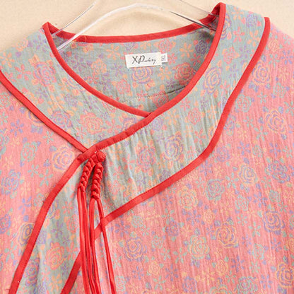 Ownkoti Plus Size Rosenfarbenes Nachthemd aus Baumwollgaze - image 2