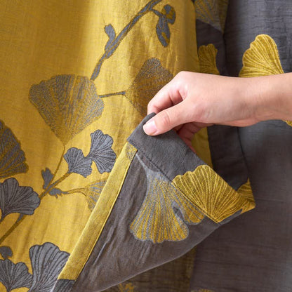 Kimono-Bademantel aus Baumwollgaze und Ginkgo - image 14