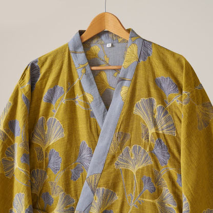 Ownkoti Kimono-Bademantel aus Baumwollgaze und Ginkgo - image 44