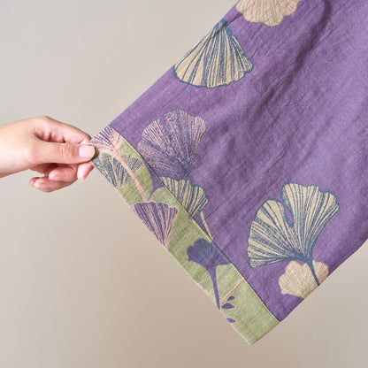 Kimono-Bademantel aus Baumwollgaze und Ginkgo - image 7