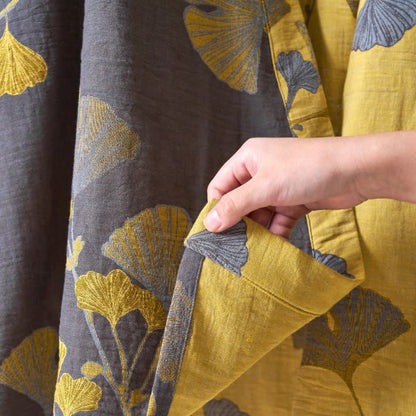Kimono-Bademantel aus Baumwollgaze und Ginkgo - image 30