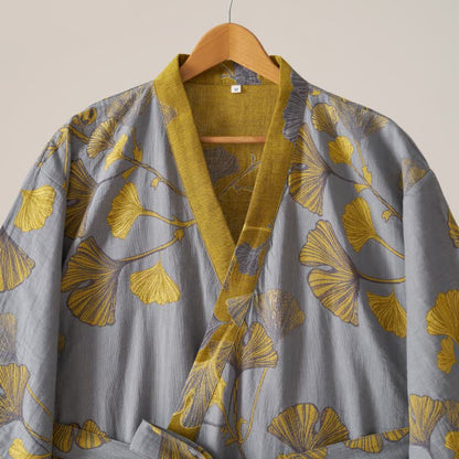 Ownkoti Kimono-Bademantel aus Baumwollgaze und Ginkgo - image 36