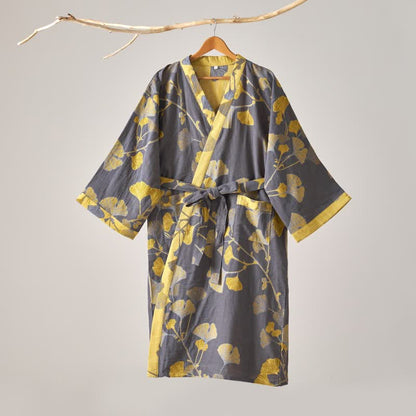 Ownkoti Kimono-Bademantel aus Baumwollgaze und Ginkgo - image 27