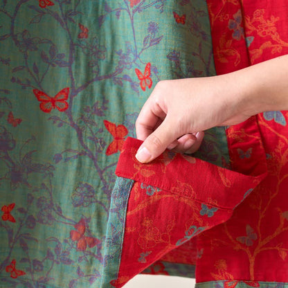 Ownkoti Kimono-Bademantel aus Baumwollgaze im Vintage-Schmetterlingsstil - image 16