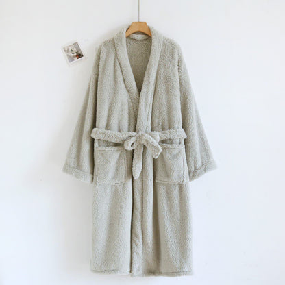 Ownkoti Partner-Bademantel aus Plüsch, einfarbig - Hellgrün - Damen: XL - image 4