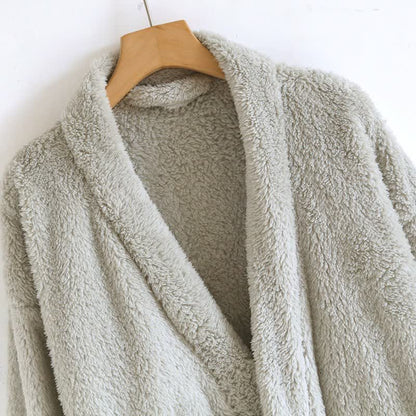 Ownkoti Partner-Bademantel aus Plüsch, einfarbig - image 7