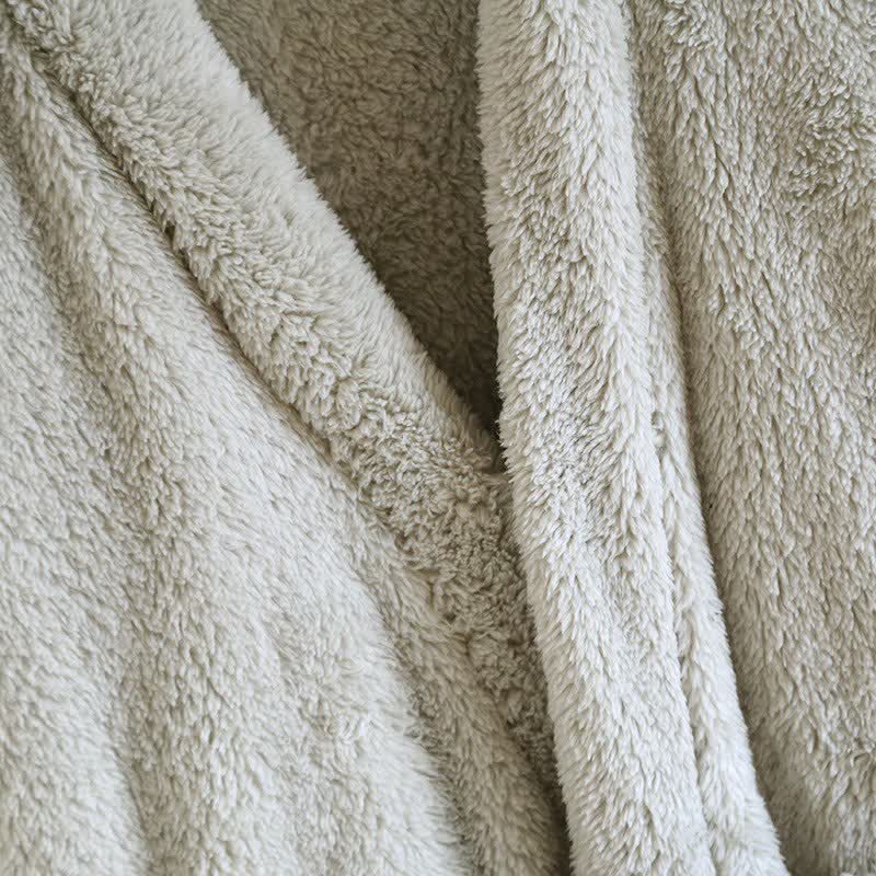 Ownkoti Partner-Bademantel aus Plüsch, einfarbig - image 9