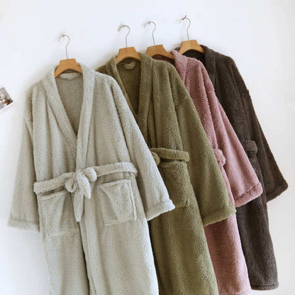Ownkoti Partner-Bademantel aus Plüsch, einfarbig - image 1