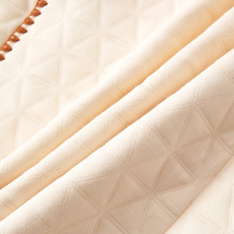 Ownkoti Einfacher, einfarbiger Steppbademantel - image 16