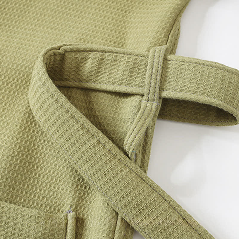 Ownkoti Unisex-Baumwollbademantel, einfarbig - image 7