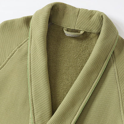 Ownkoti Unisex-Baumwollbademantel, einfarbig - image 6