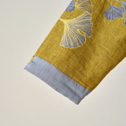 Nachthemd aus Baumwolle im Hanfu-Stil mit Ginkgoblattmuster - image 27