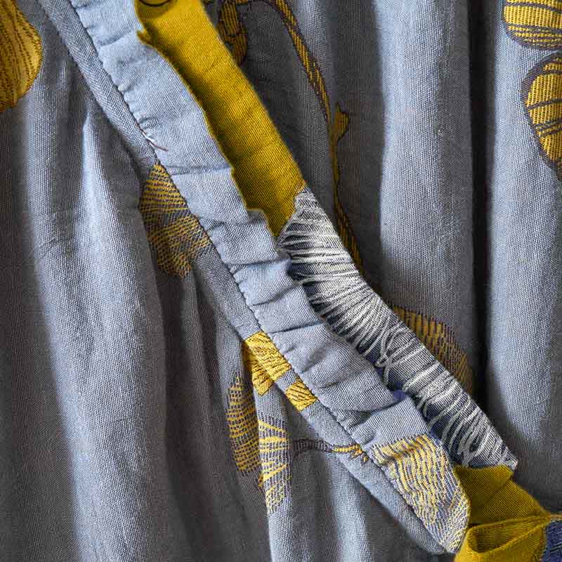 Nachthemd aus Baumwolle im Hanfu-Stil mit Ginkgoblattmuster - image 19