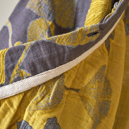 Nachthemd aus Baumwolle im Hanfu-Stil mit Ginkgoblattmuster - image 14