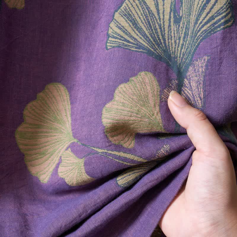 Ginkgoblatt Hanfu-inspiriertes Baumwoll-Nachthemd - image 23
