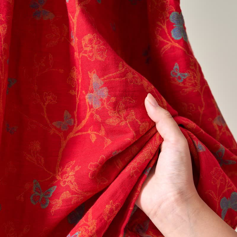 Ownkoti Vintage Schmetterling Hanfu inspiriertes Baumwoll-Nachthemd - image 3