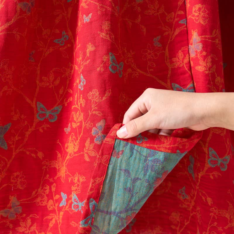 Ownkoti Vintage Schmetterling Hanfu inspiriertes Baumwoll-Nachthemd - image 4