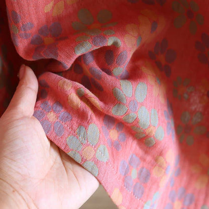 Ownkoti Nachthemd mit langen Ärmeln aus Baumwollgaze mit Blumenmuster - image 10