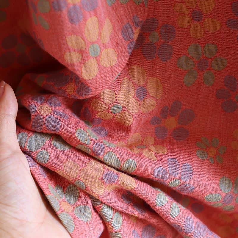 Ownkoti Nachthemd mit langen Ärmeln aus Baumwollgaze mit Blumenmuster - image 9