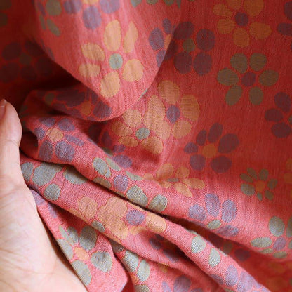 Ownkoti Nachthemd mit langen Ärmeln aus Baumwollgaze mit Blumenmuster - image 9