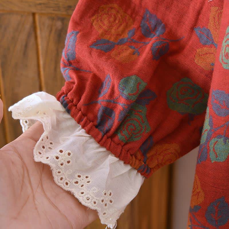 Ownkoti Rose Baumwollgaze Langarm-Nachthemd - image 4