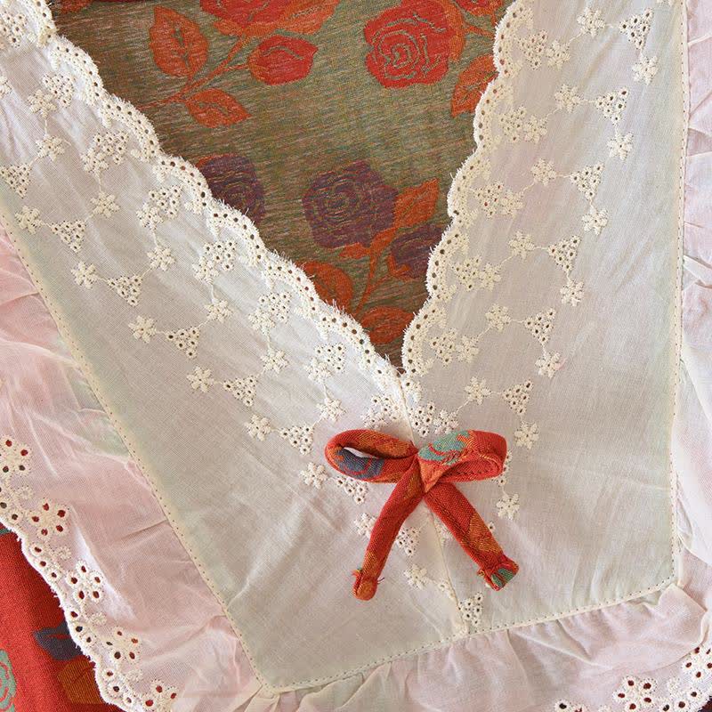 Ownkoti Rose Baumwollgaze Langarm-Nachthemd - image 2