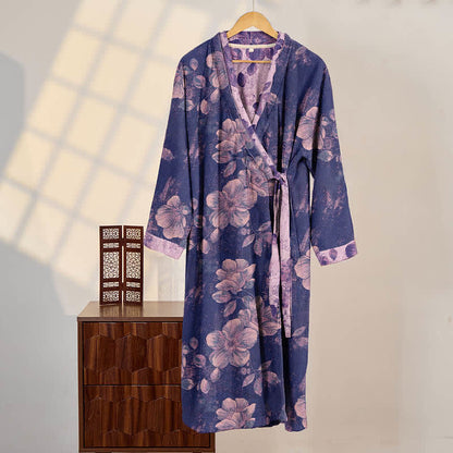 Ownkoti Traumhaftes, florales, Hanfu-inspiriertes Baumwoll-Nachthemd - XL - image 0
