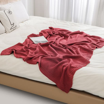 Ownkoti Einfache einfarbige Strickdecke - image 3