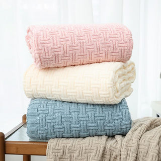 Ownkoti Solid Knot Strukturierte Strickdecke - image 0