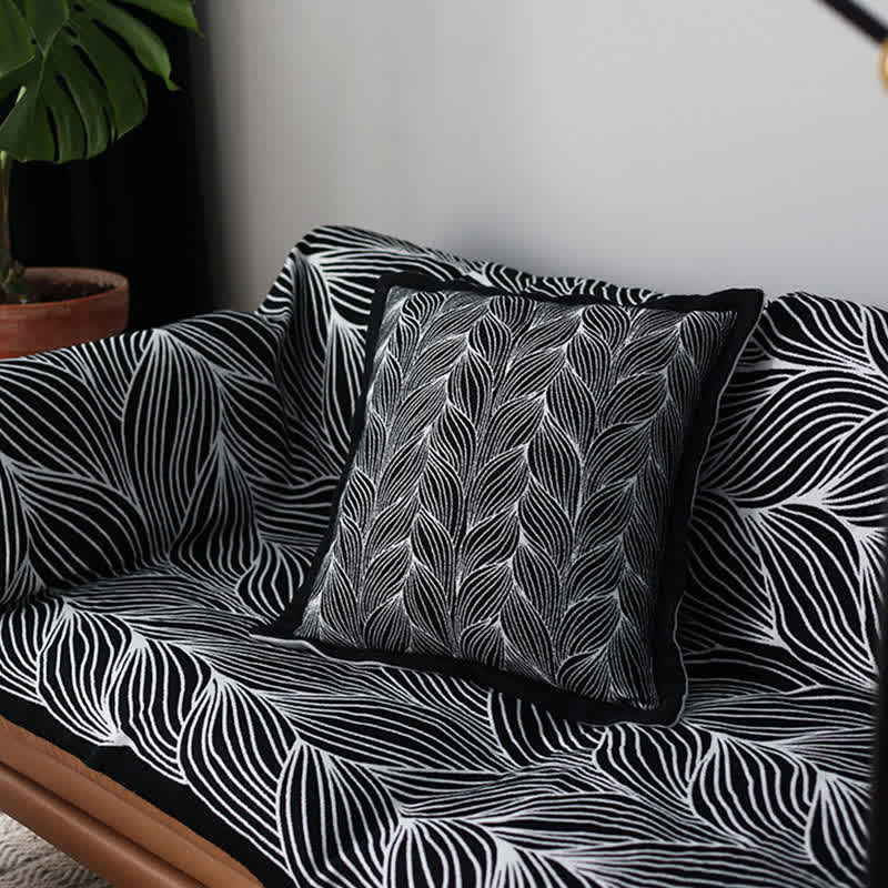 Ownkoti Künstlerische Blattstrickdecke - image 8